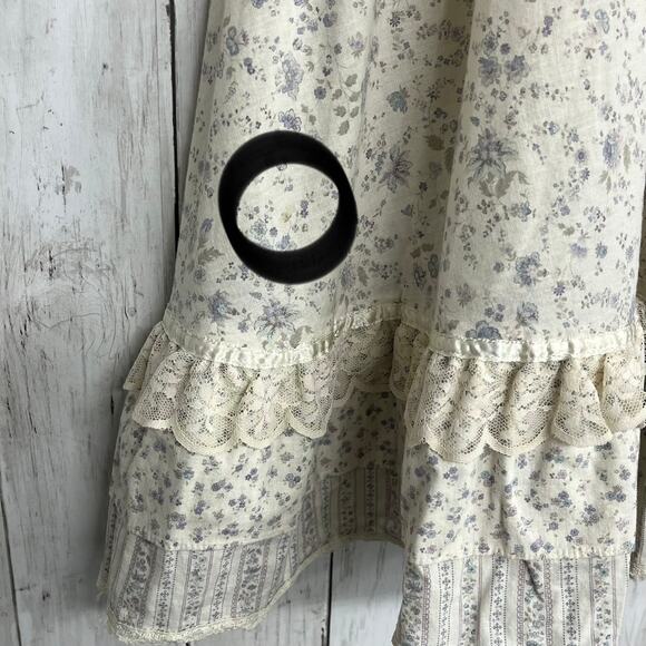 Jessica's Gunnies Vintage Dainty Floral Lace Ruffle Cottagecore Fairy Maxi Skirt - Picture 3 of 12